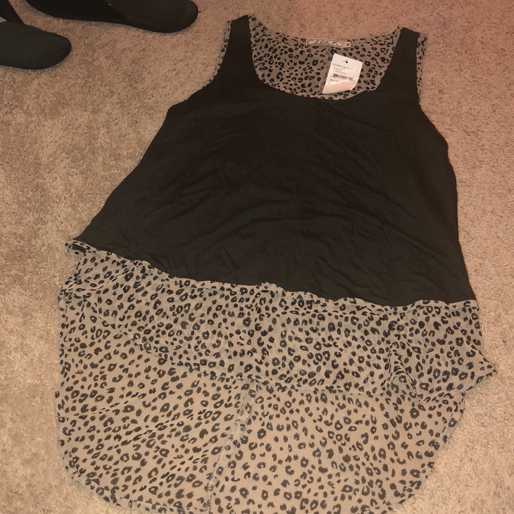 Brown & tan tank top